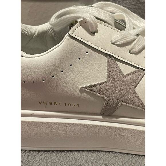Vintage Havana Women's Star Sneakers White Lace Up Size 8.5 New w/out tags - Picture 10 of 12